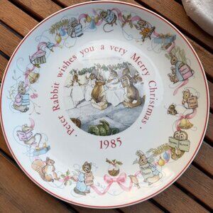 Peter Rabbit 1985 Christmas Plate By Wedgwood & Frederick Warne